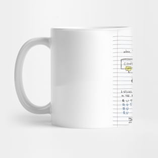 Lemons Doodle Black Mug